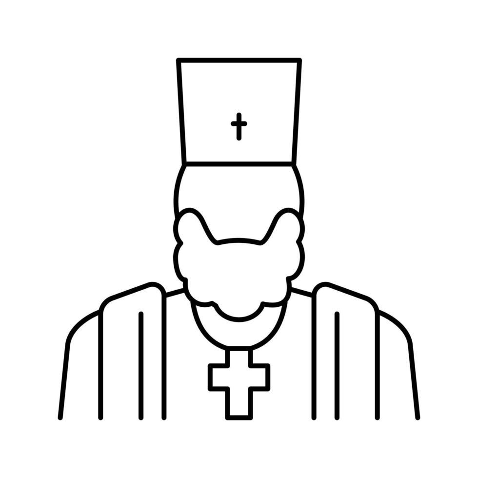 priest christianity line icon vector illustration