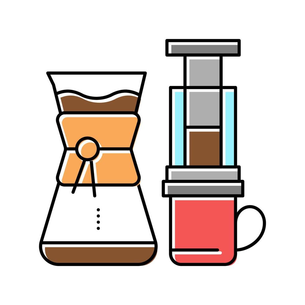 jarra para preparar café color icono vector ilustración