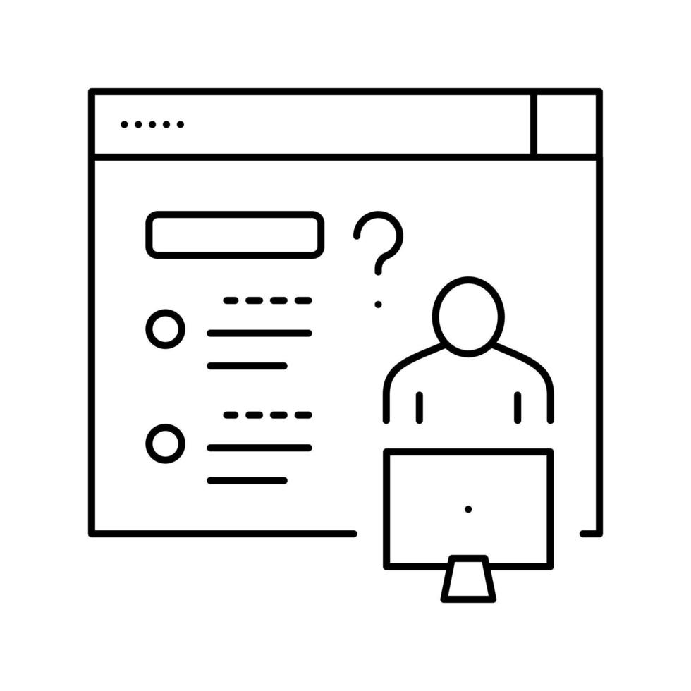 asking question for solve problem line icon vector illustration