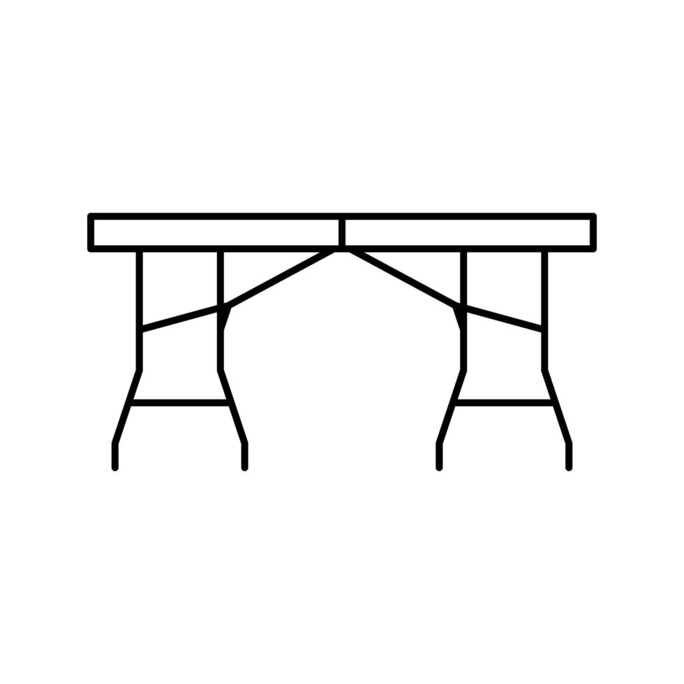 folding table line icon vector illustration