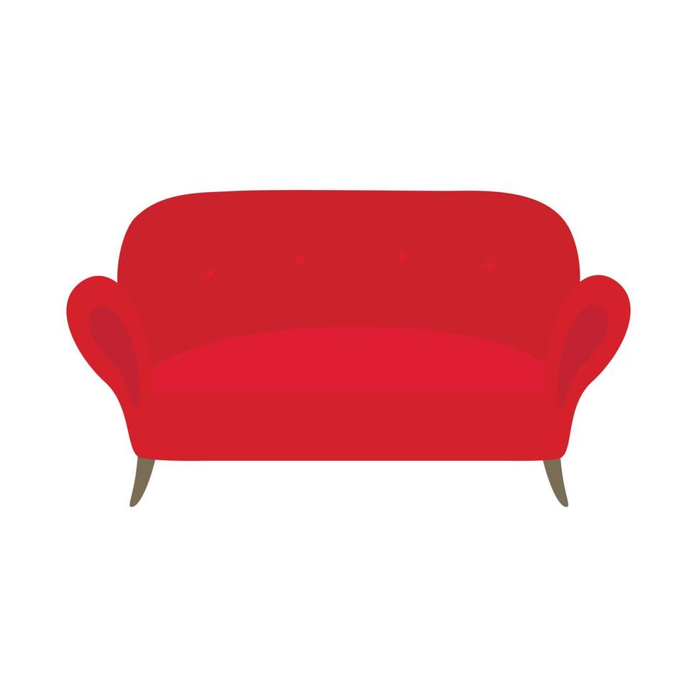 Sofa red illustration vector