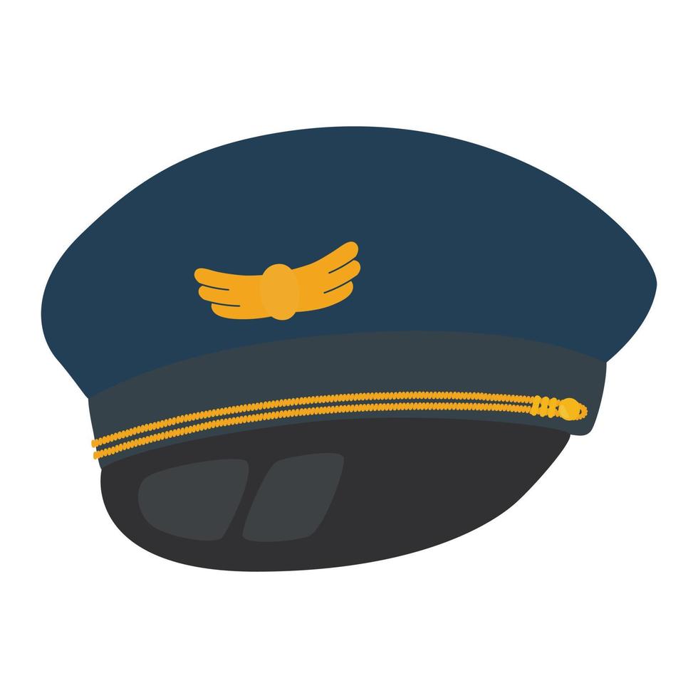 Pilot hat illustration vector