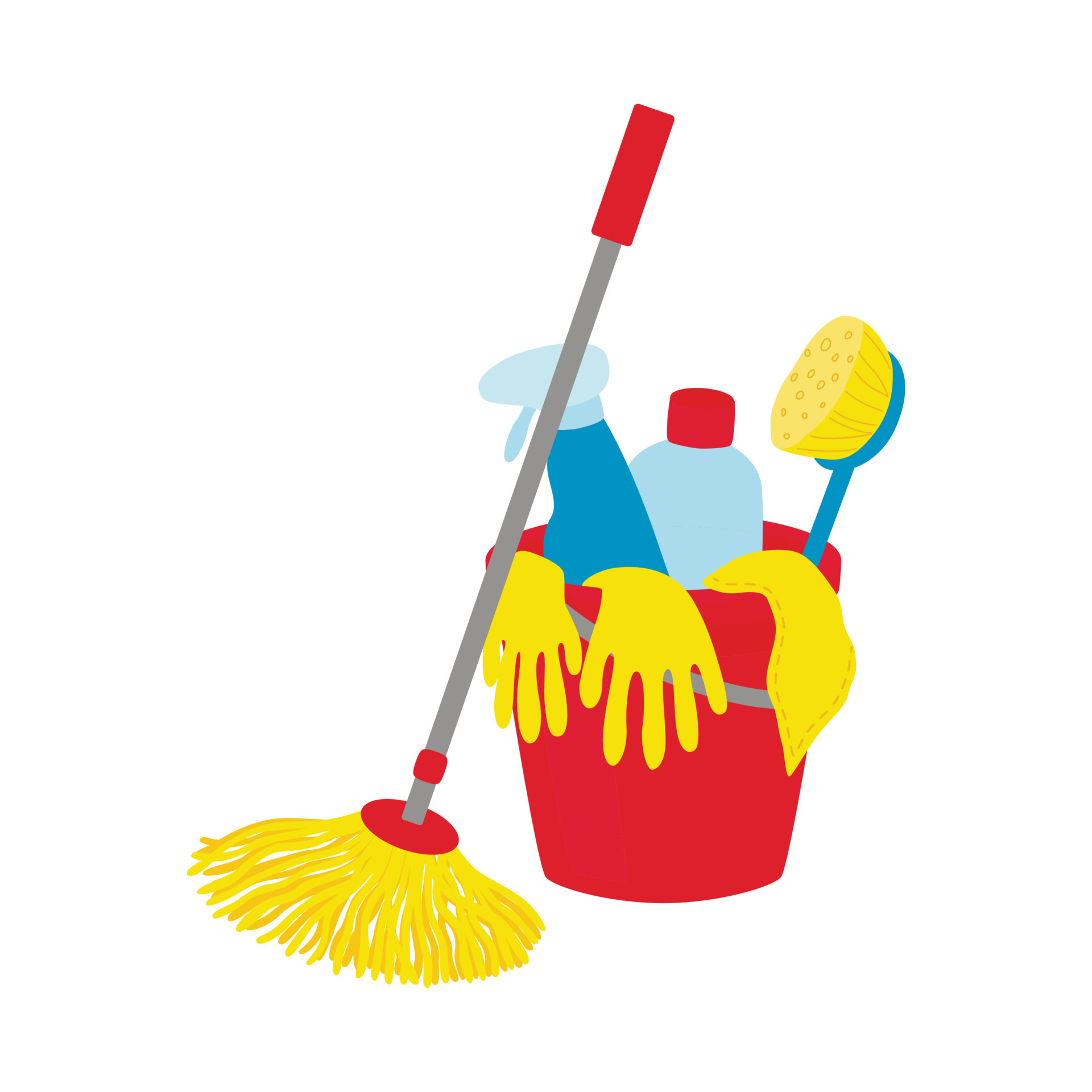 Cleaning Tools in Bucket