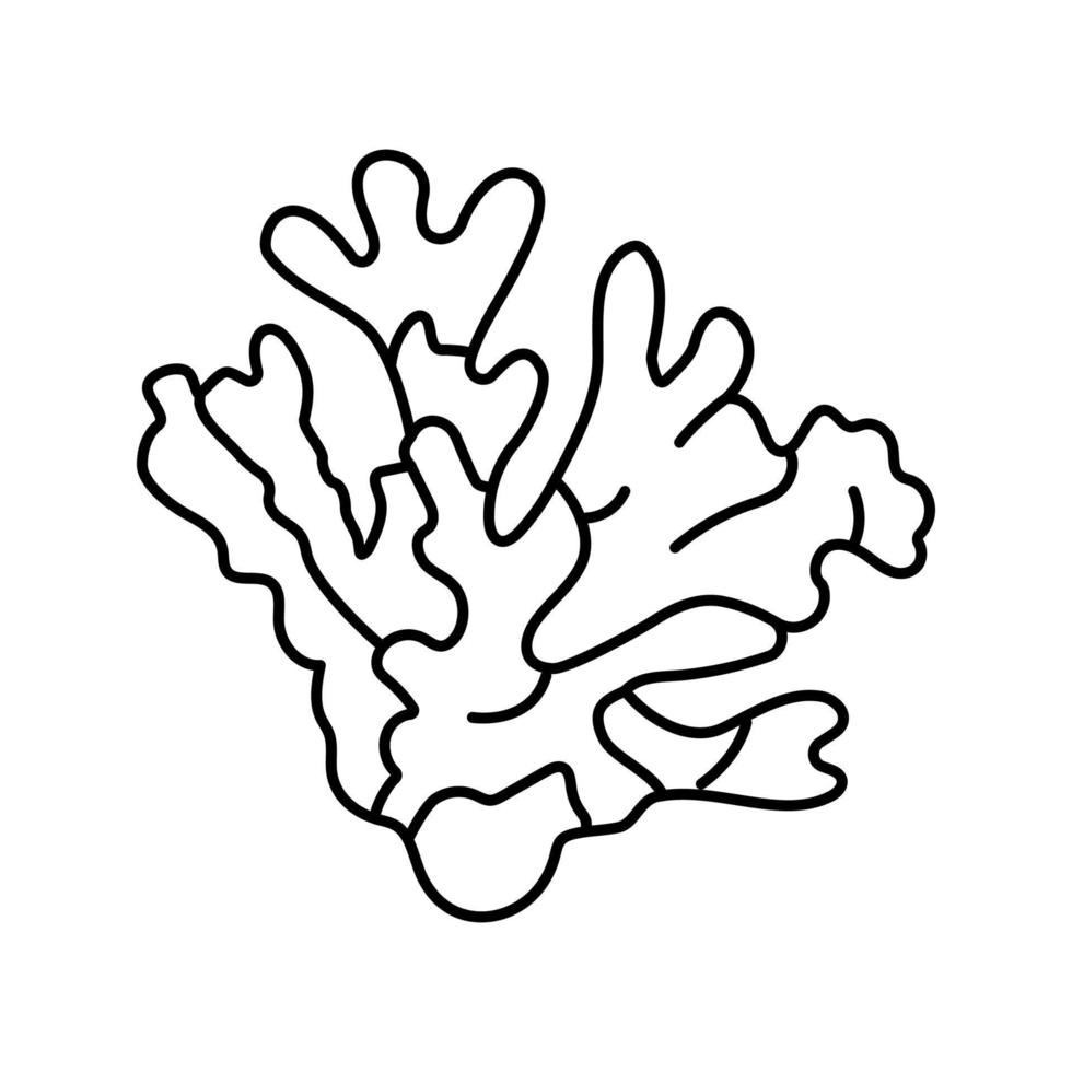 coral sea beach summer line icon vector illustration