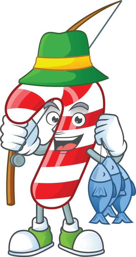 Christmas candy cane cartoon vector