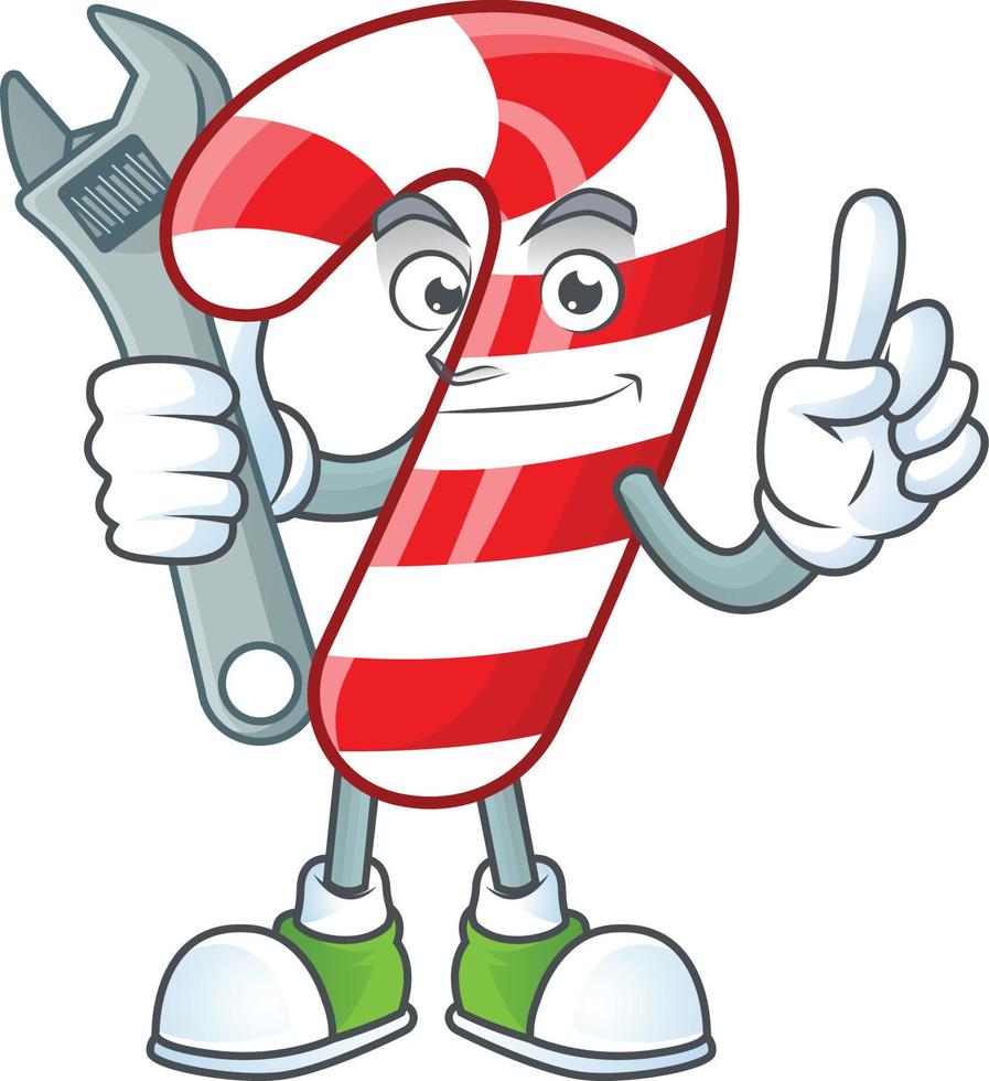 Christmas candy cane cartoon vector