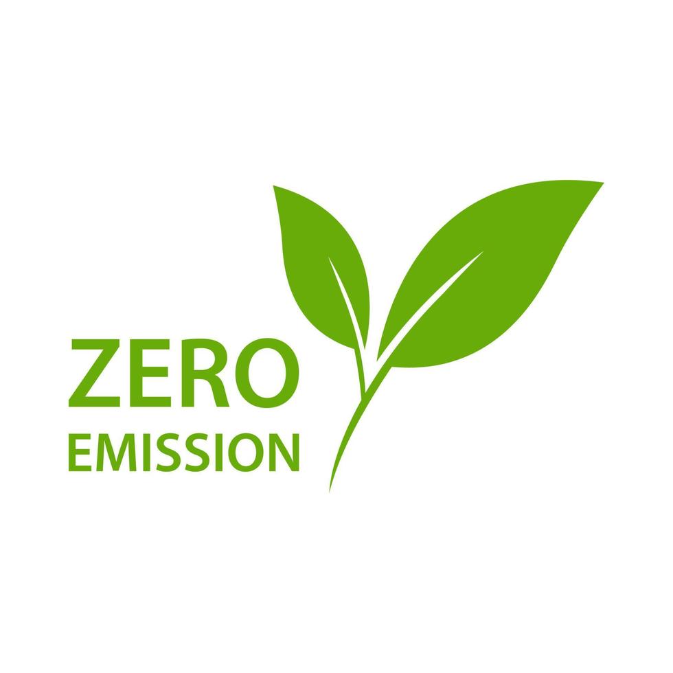 icono de emisión cero vector co2 signo verde neutro para el diseño de su sitio web, logotipo, aplicación, ui.ilustración