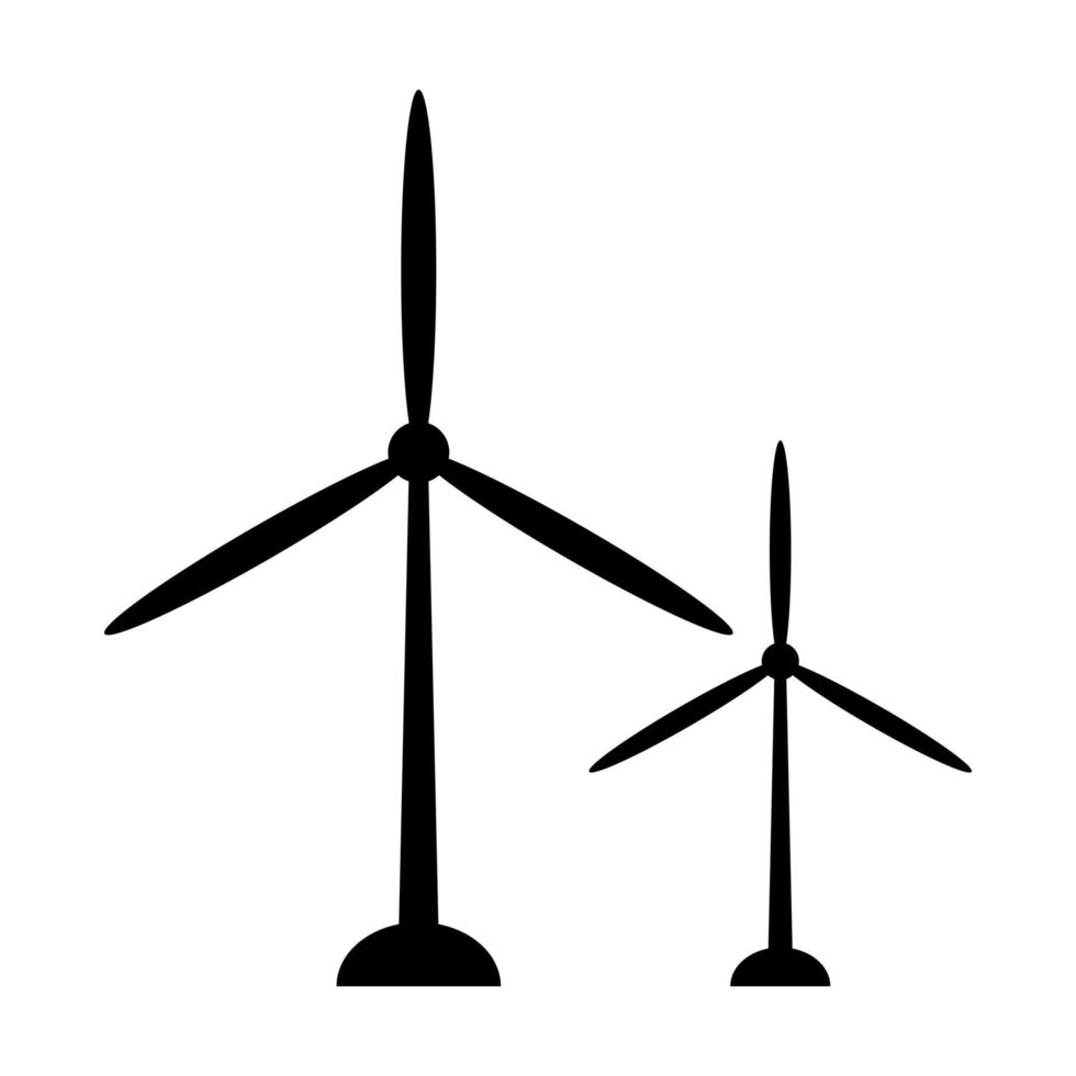 Premium Vector  Eco energy wind turbine icon design black and white