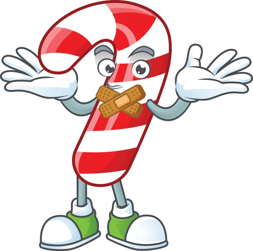 Christmas candy cane cartoon vector