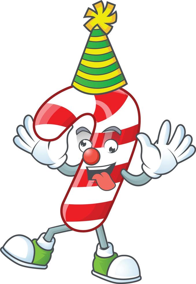 Christmas candy cane cartoon vector