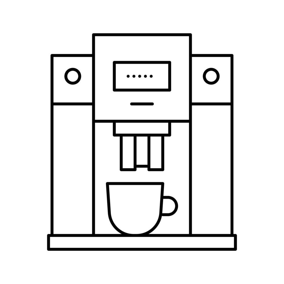 machine coffee brewing professional electronic equipment line ic vector