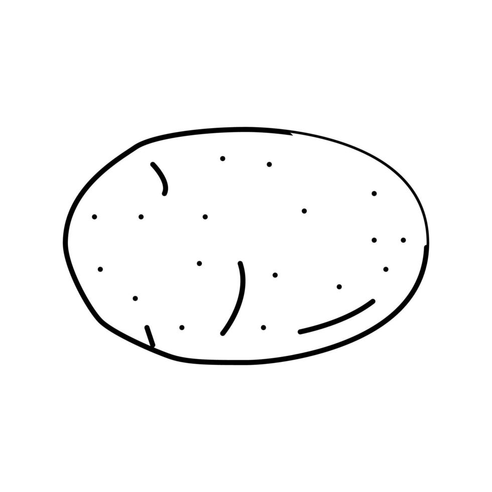 one whole potato line icon vector illustration