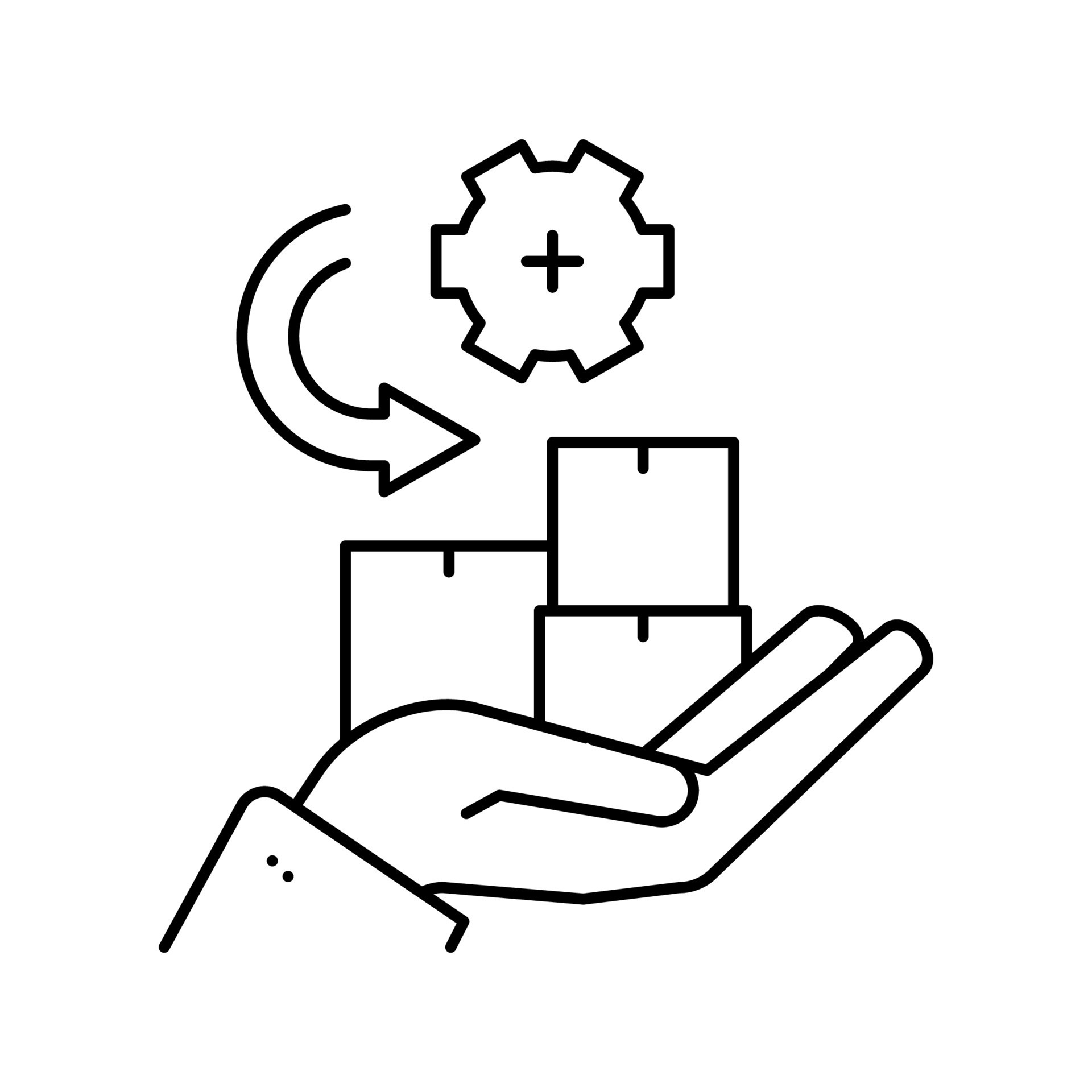 receive goods and services line icon vector illustration 19523814