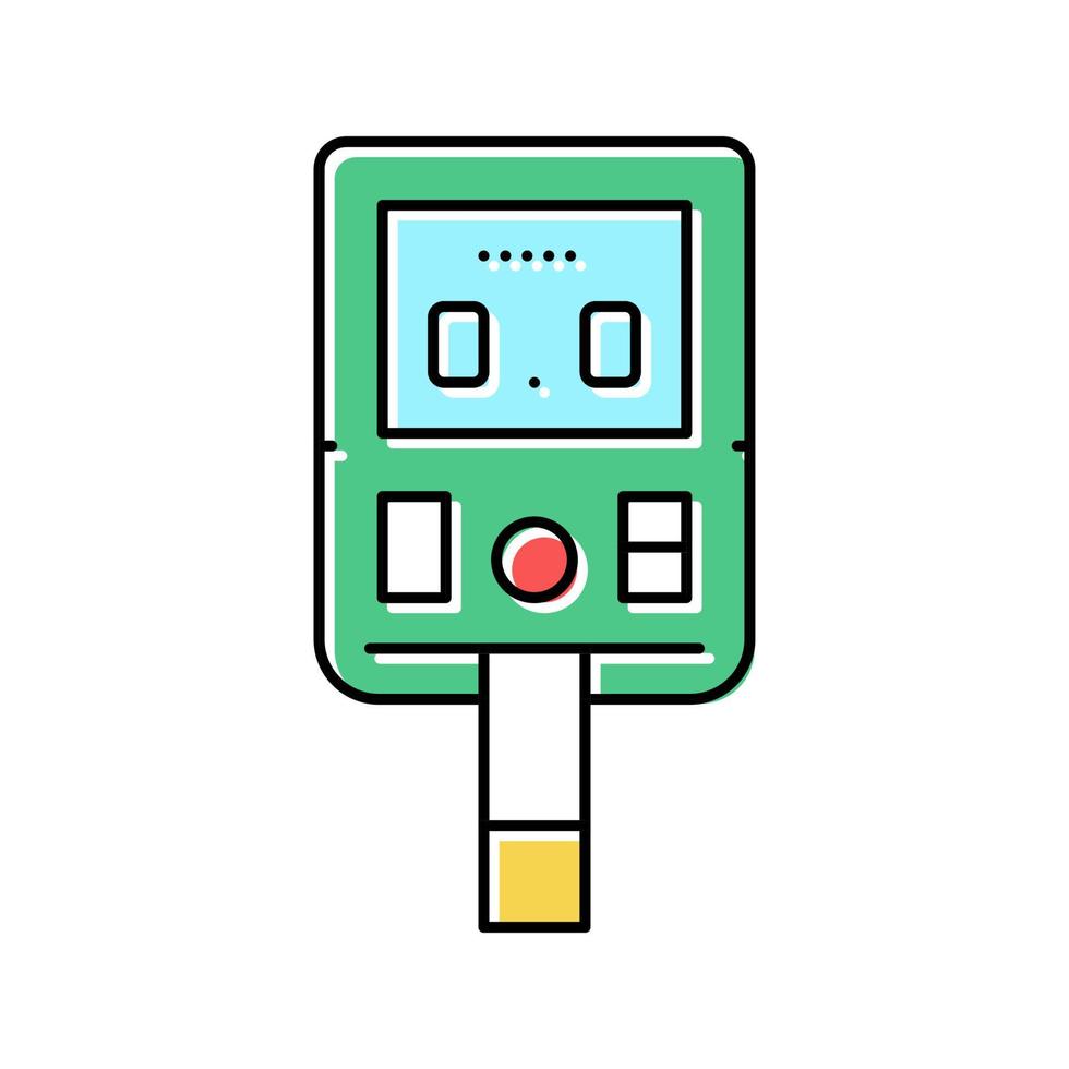 glucose monitoring gadget color icon vector illustration