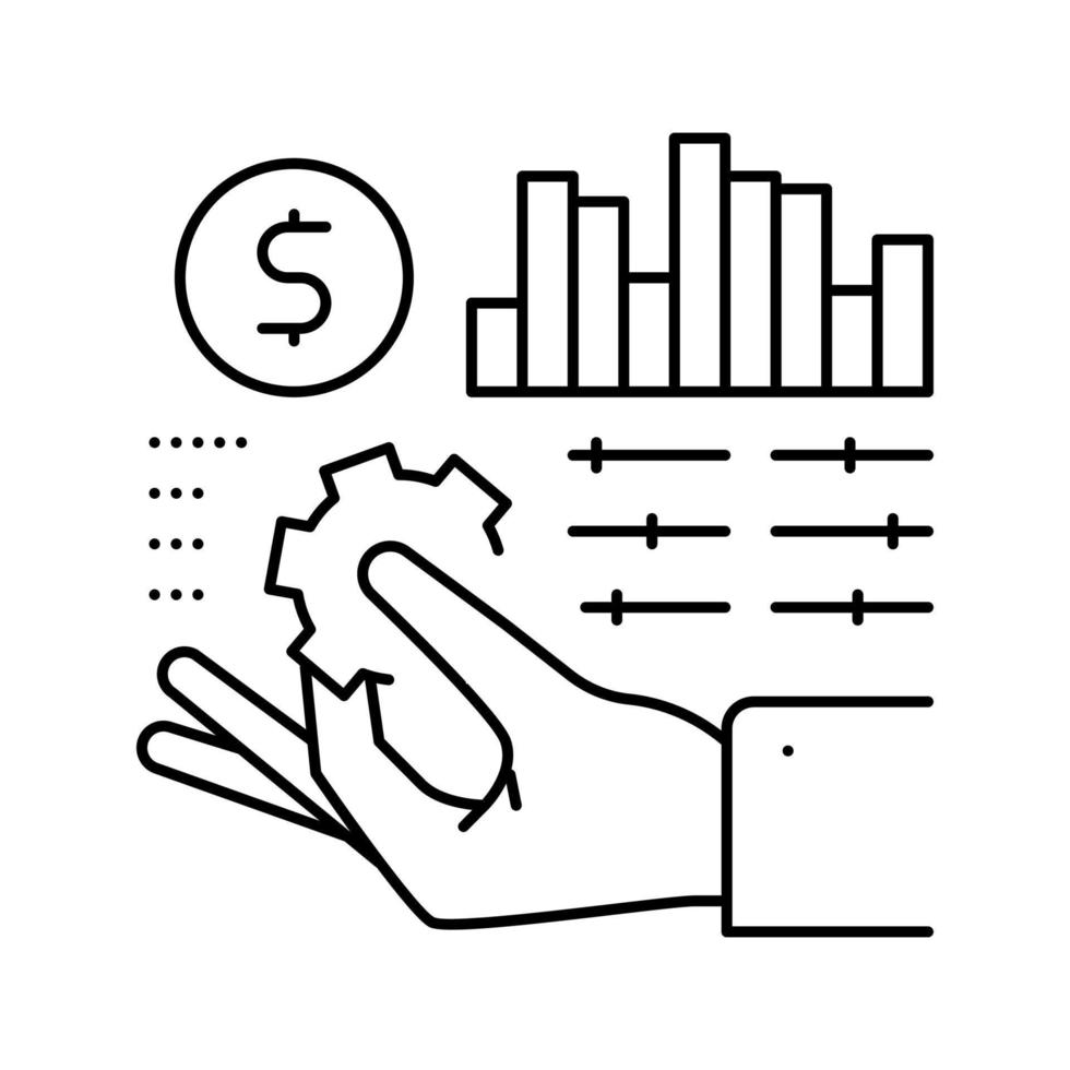 regulation finance line icon vector illustration