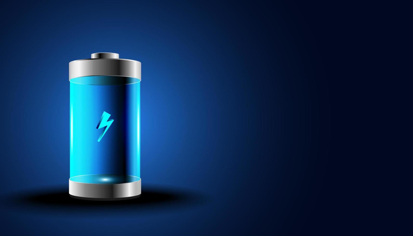 Abstract Electric Battery EV Clean Energy Modern Technology On a blue background vector