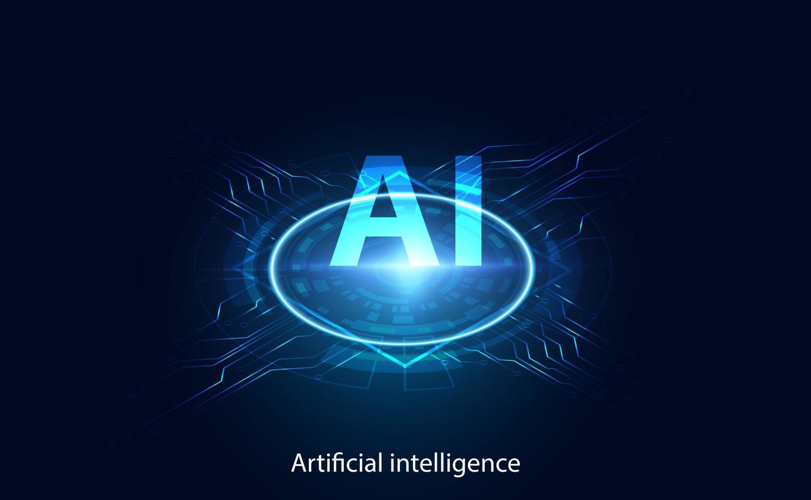 Abstract Circuit Board Electronics Concept Circuit connection, modern system, AI system, artificial intelligence mechanism vector