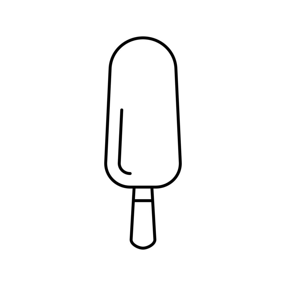 Ilustración de vector de icono de línea de helado de chocolate