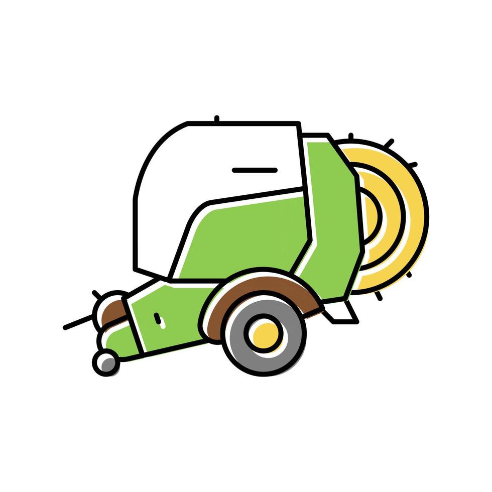 Ilustración de vector de icono de color de herramienta de granja empacadora