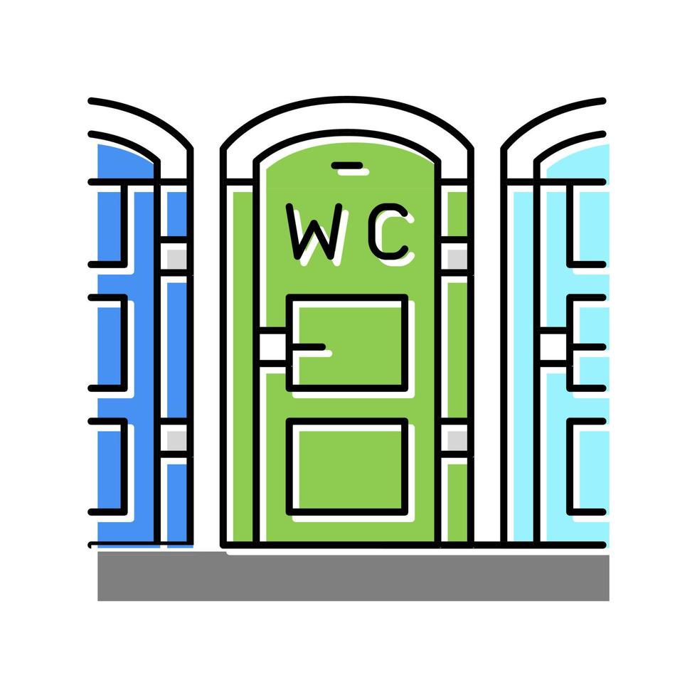public bio toilet color icon vector illustration