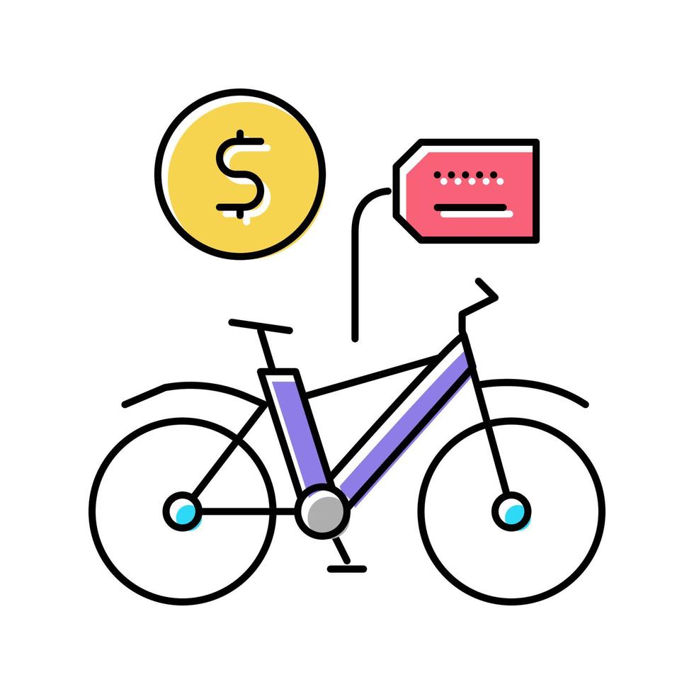 bicycle rental color icon vector illustration sign