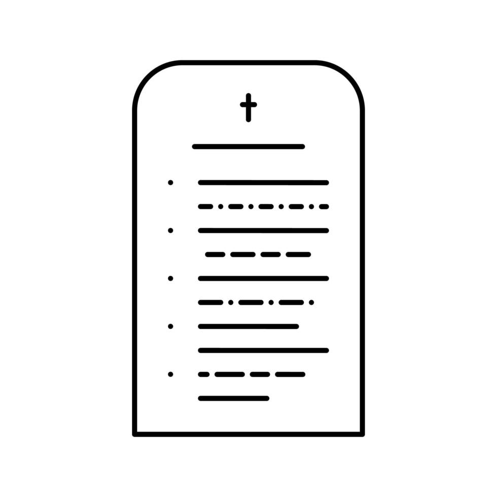 oración cristianismo línea icono vector ilustración