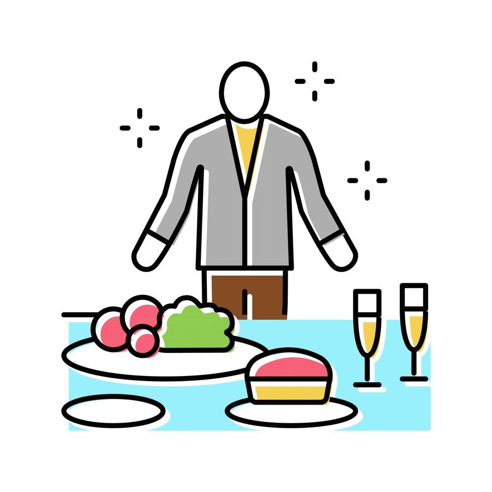 Ilustración de vector de icono de color de negocio de catering