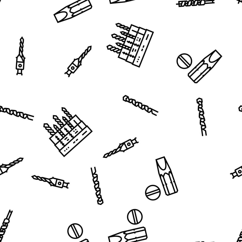 drill equipment construction vector seamless pattern