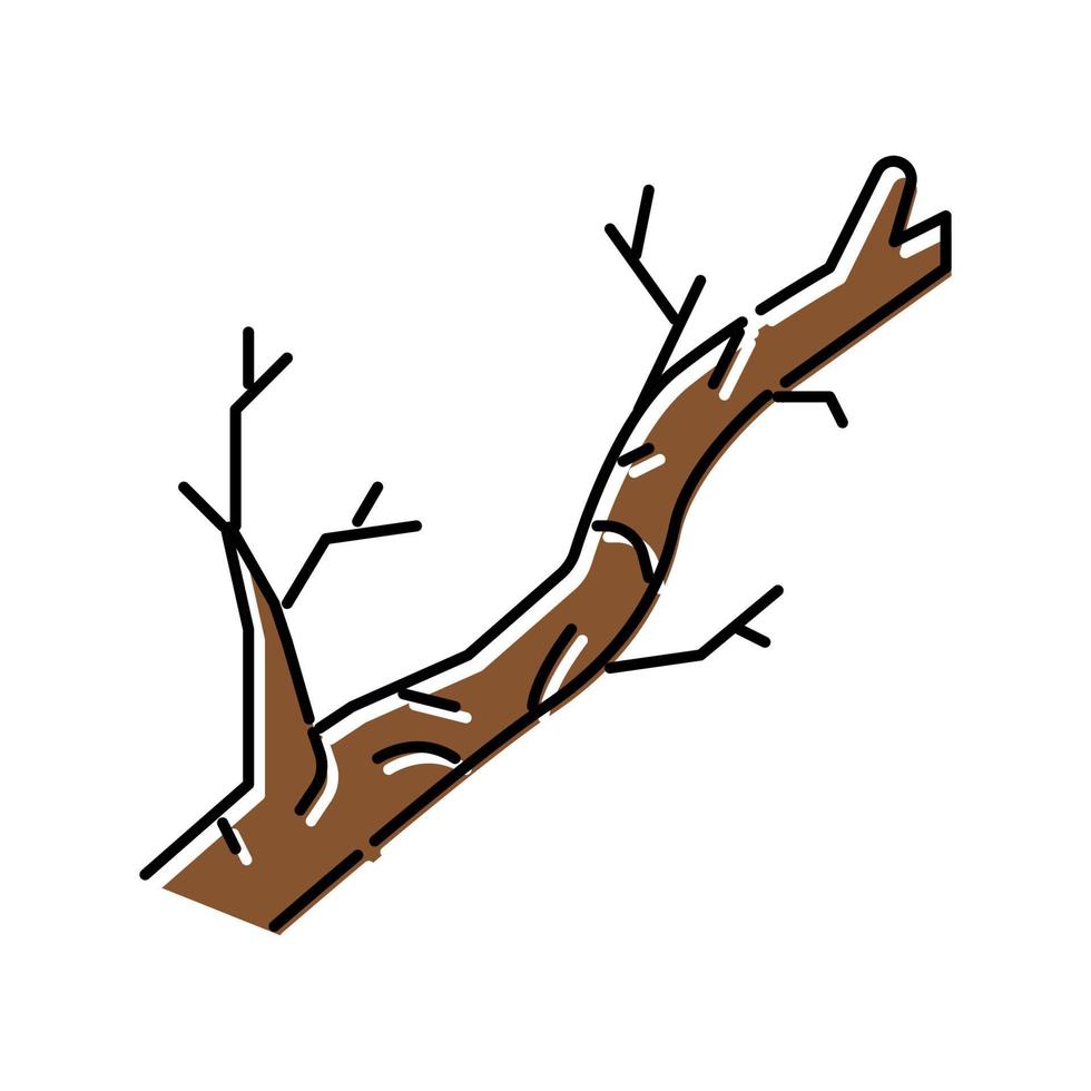 branch wood timber color icon vector illustration