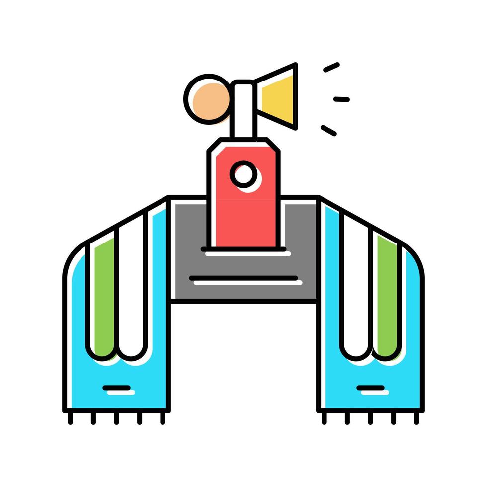 fan attributes color icon vector illustration