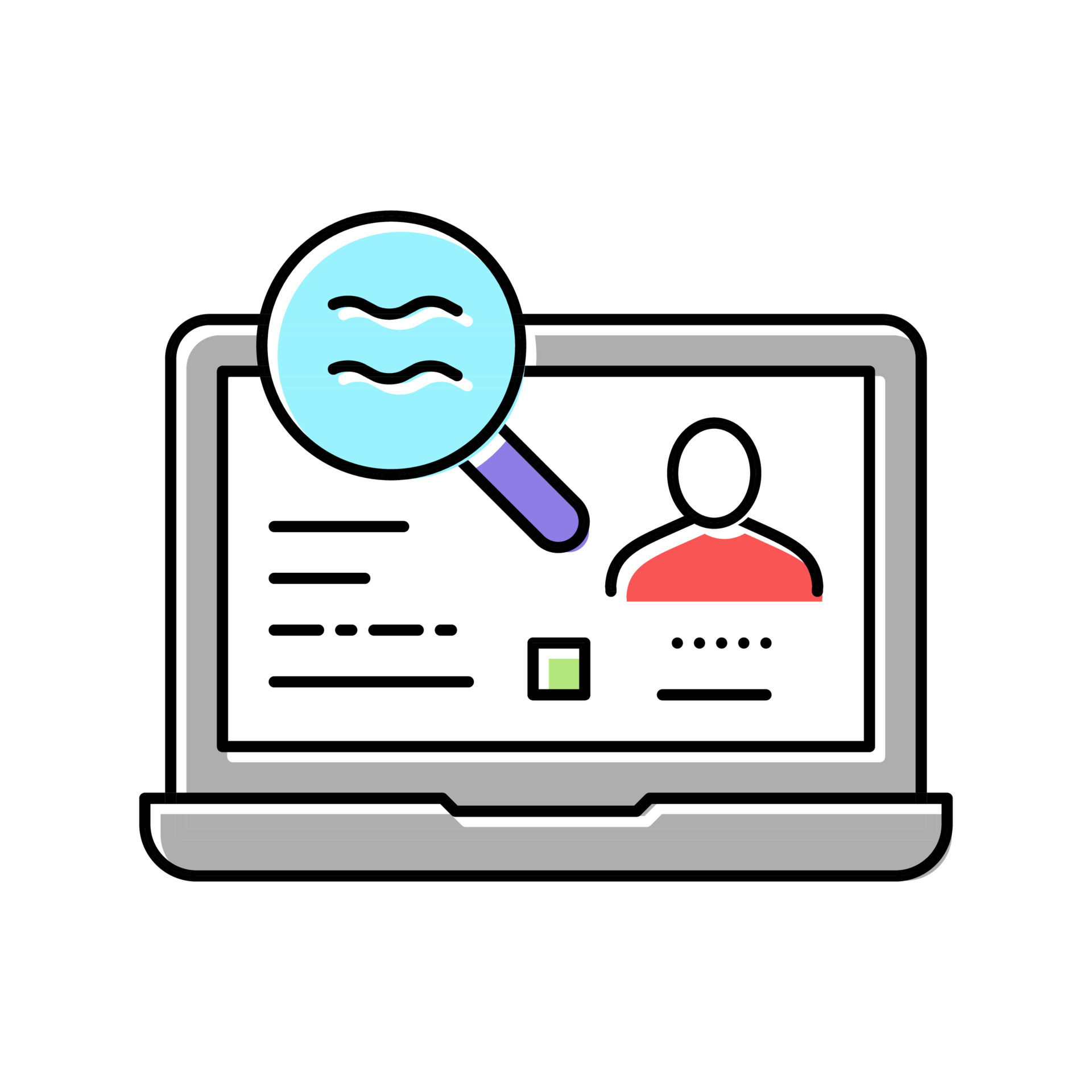checking status allowance color icon vector illustration 19524110