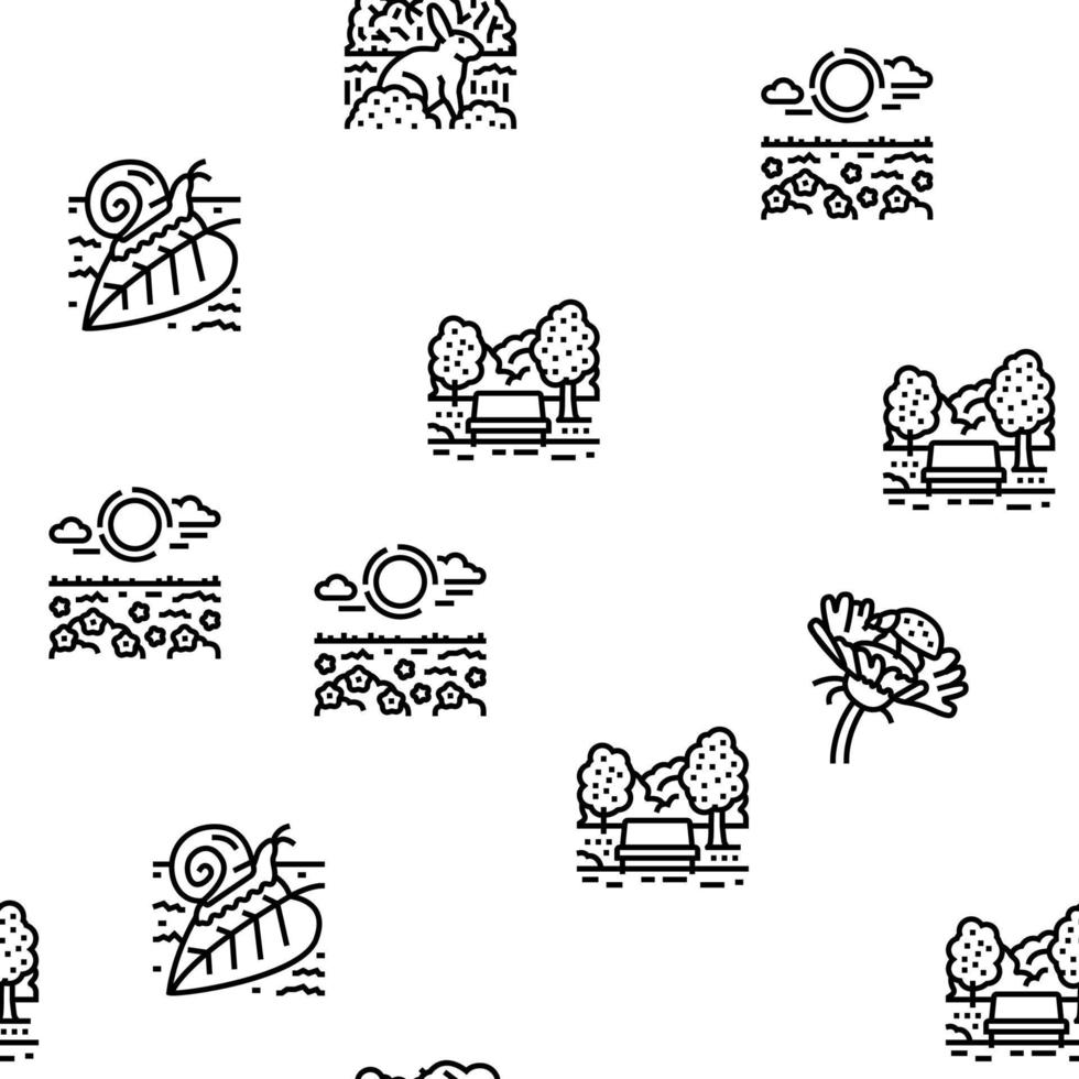 spring season flower nature vector seamless pattern