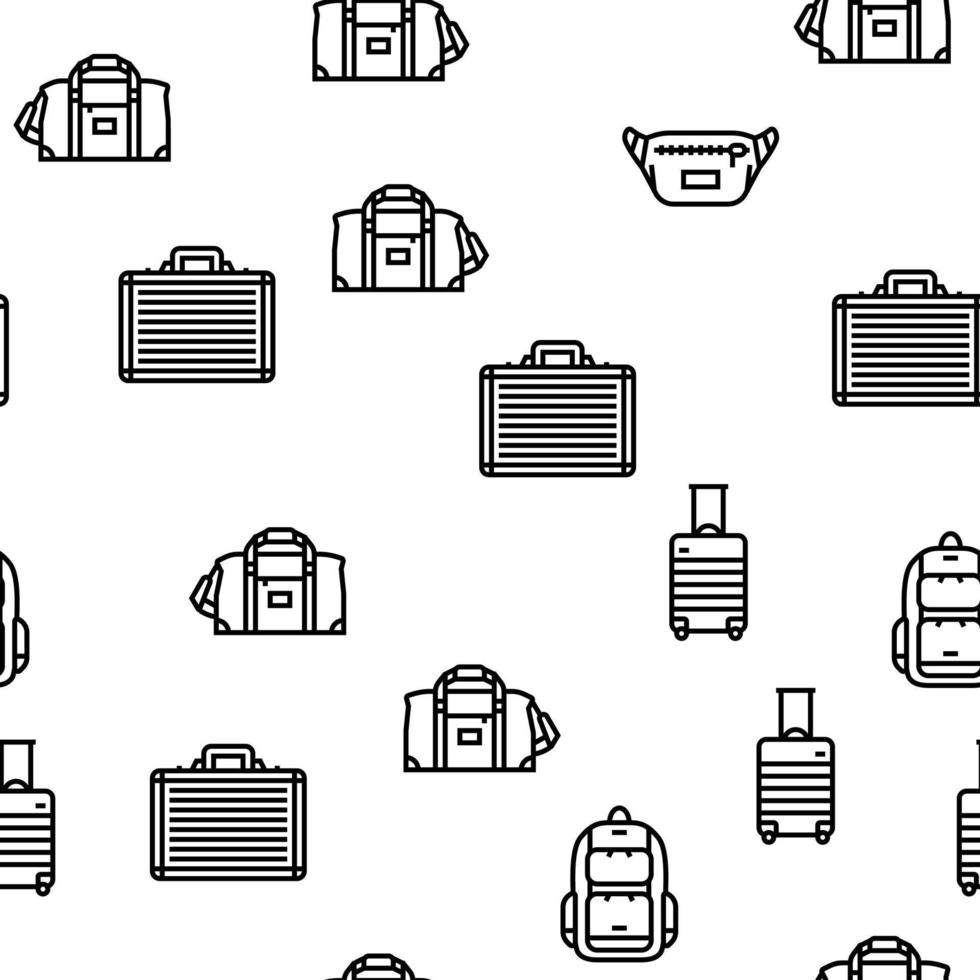 Bag For Carry Products And Goods vector seamless pattern