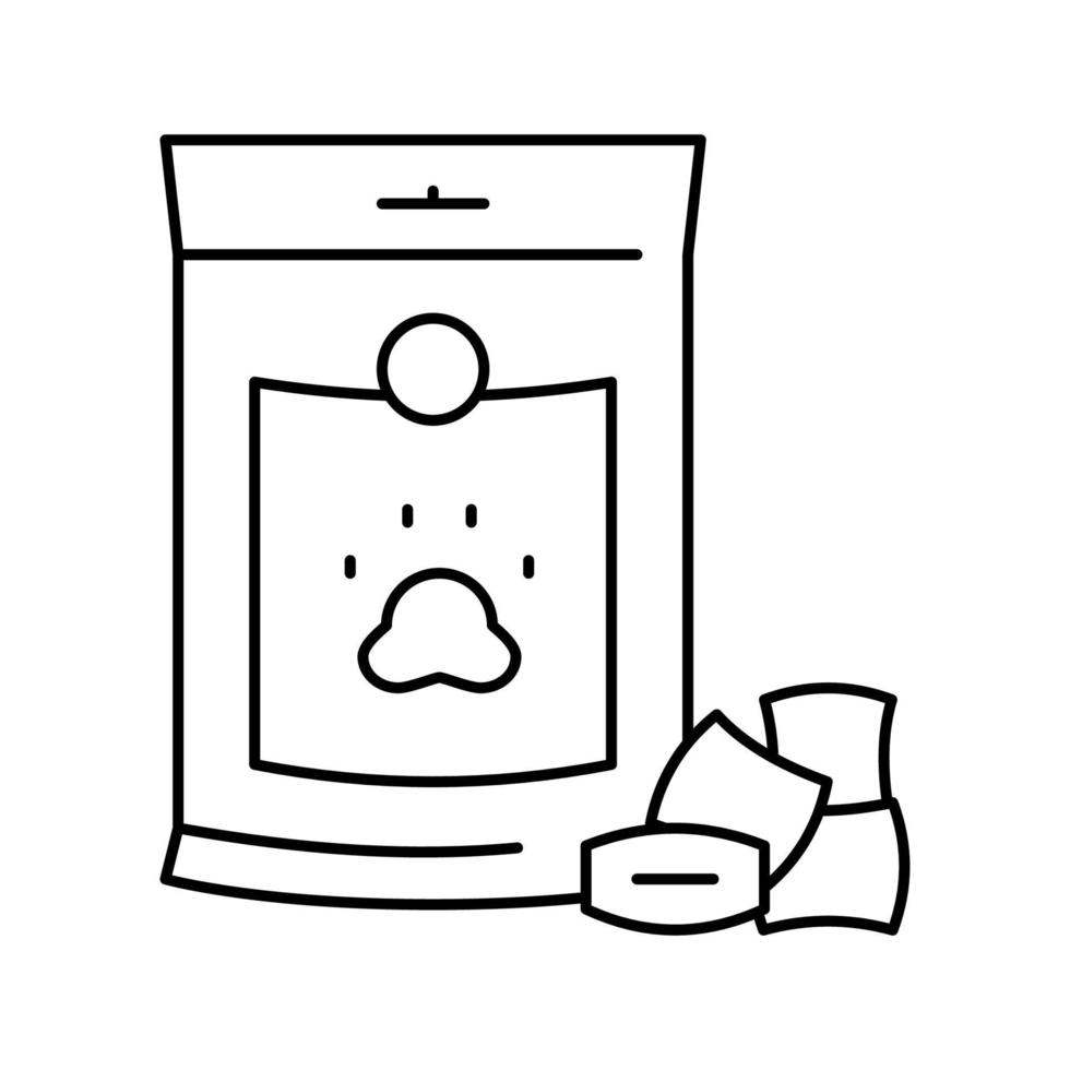 supplements for pet line icon vector illustration