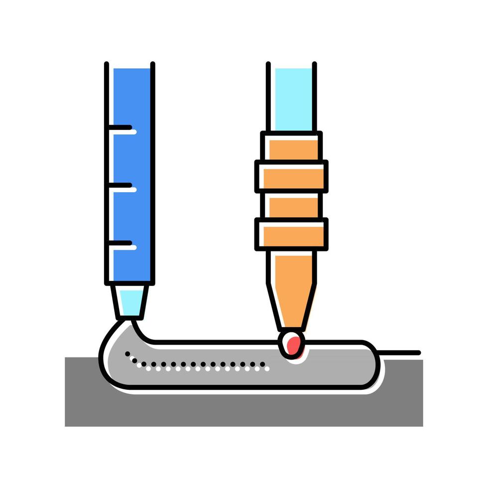 submerged arc welding color icon vector illustration