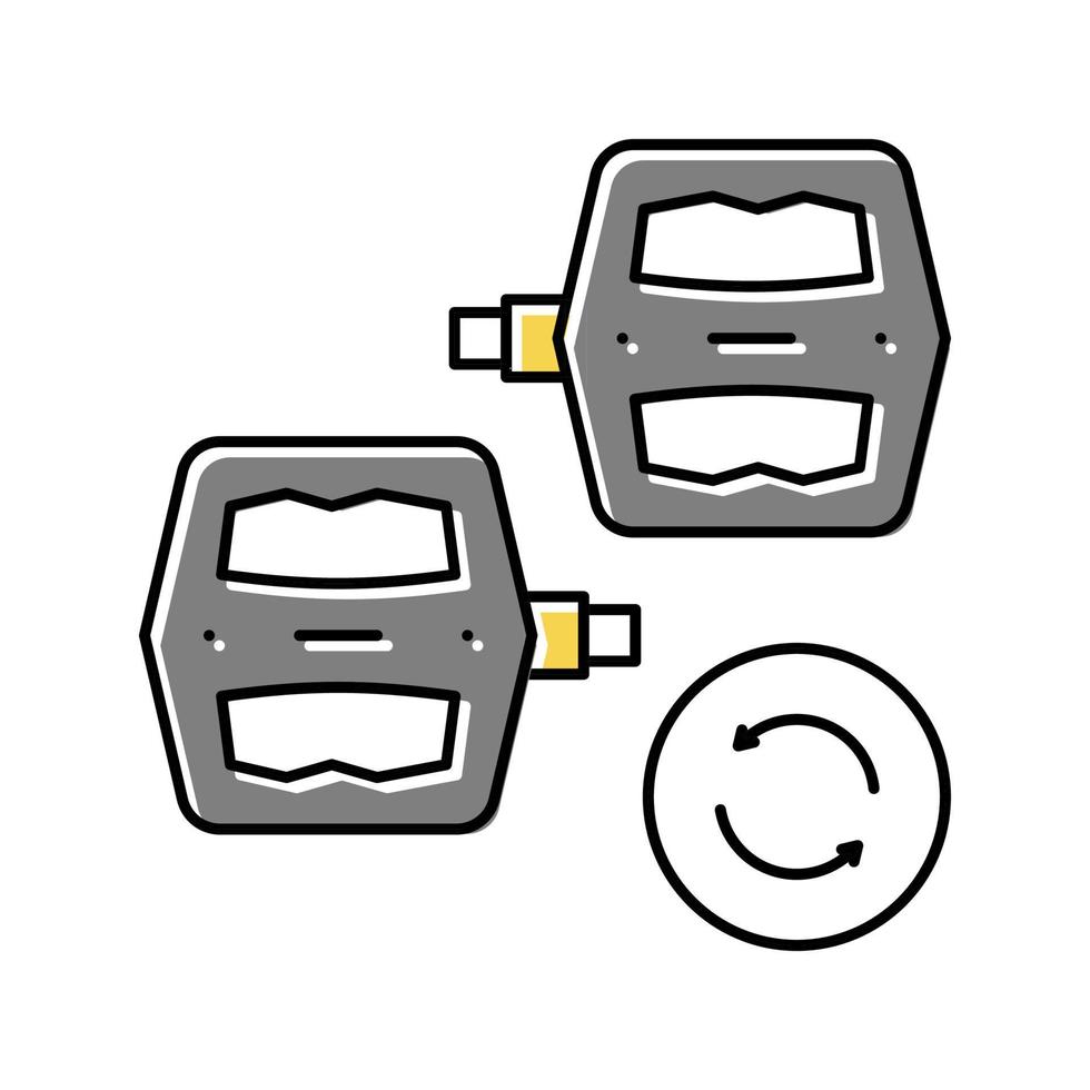 ilustración plana de vector de icono de color de reemplazo de pedales