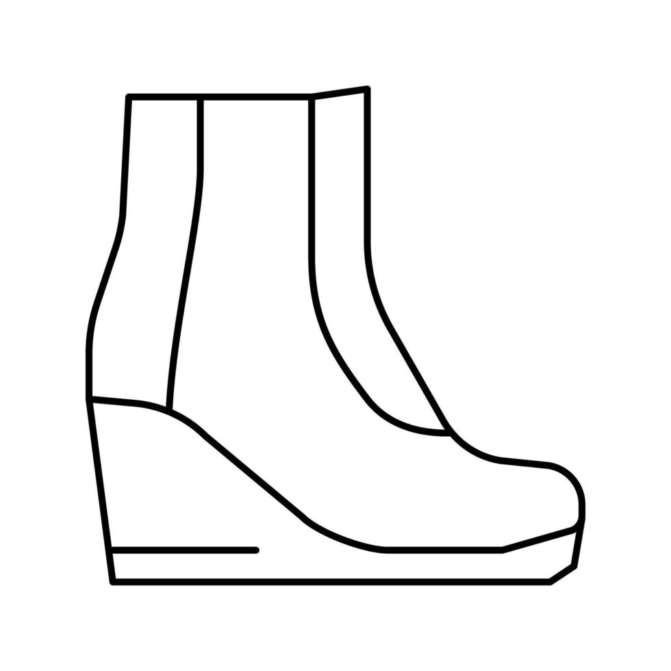 bota modelo línea icono vector negro ilustración