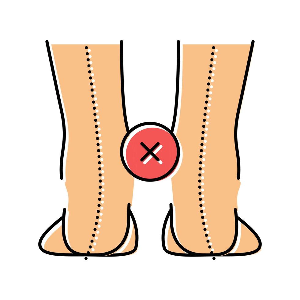 curvature of legs inward color icon vector illustration 19524734 Vector