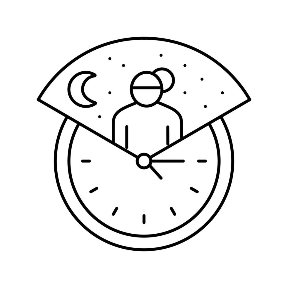 night nanny line icon vector illustration