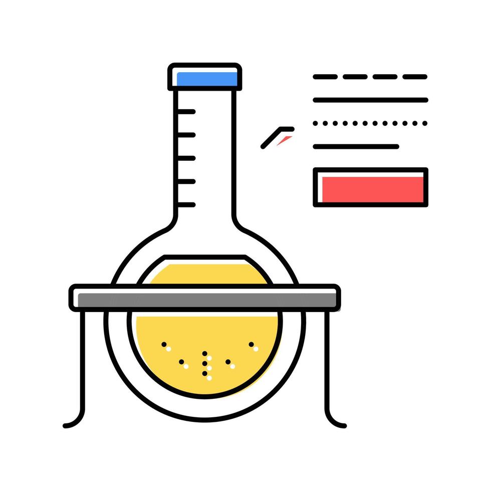 chemical liquid in bulb color icon vector isolated illustration