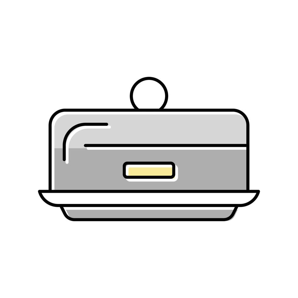 Ilustración de vector de icono de color de plato de mantequilla