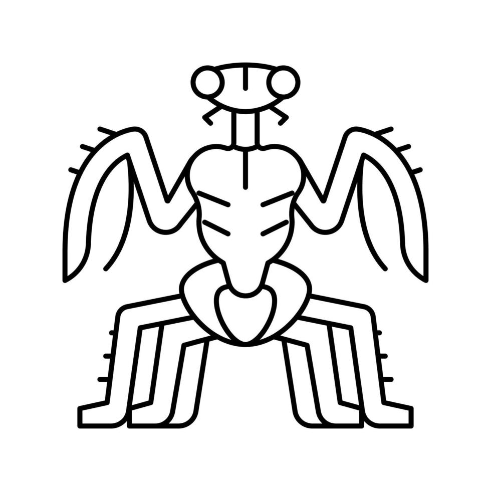 monstruo insecto línea icono vector ilustración