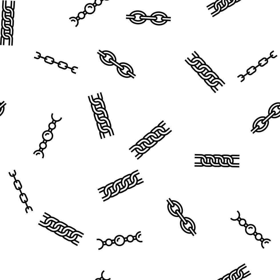 chain metal connection link vector seamless pattern