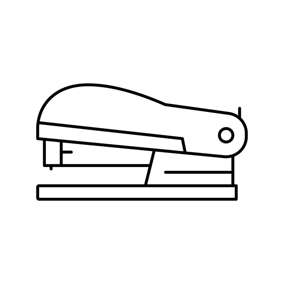 grapadora papelería herramienta línea icono vector ilustración