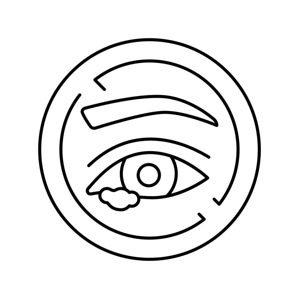 ilustración de vector de icono de línea de enfermedad ocular