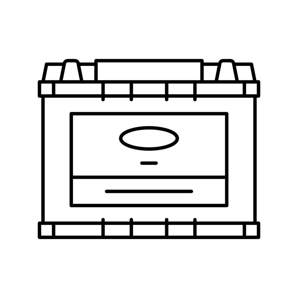 silver calcium battery line icon vector illustration