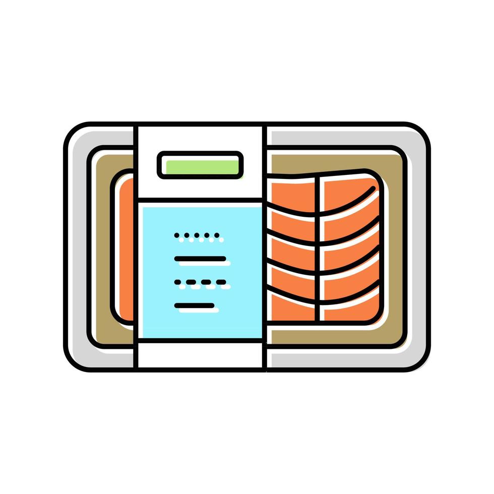 package salmon color icon vector illustration