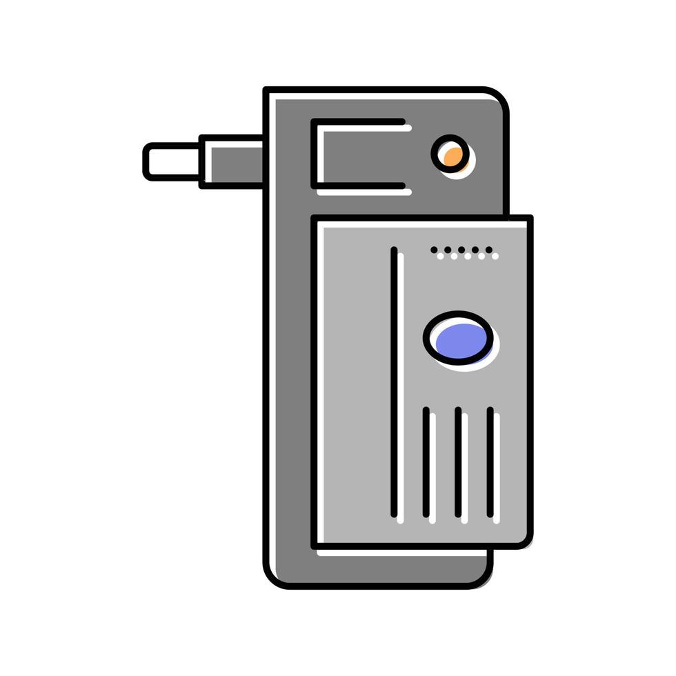 Ilustración de vector de icono de color de adaptador eléctrico