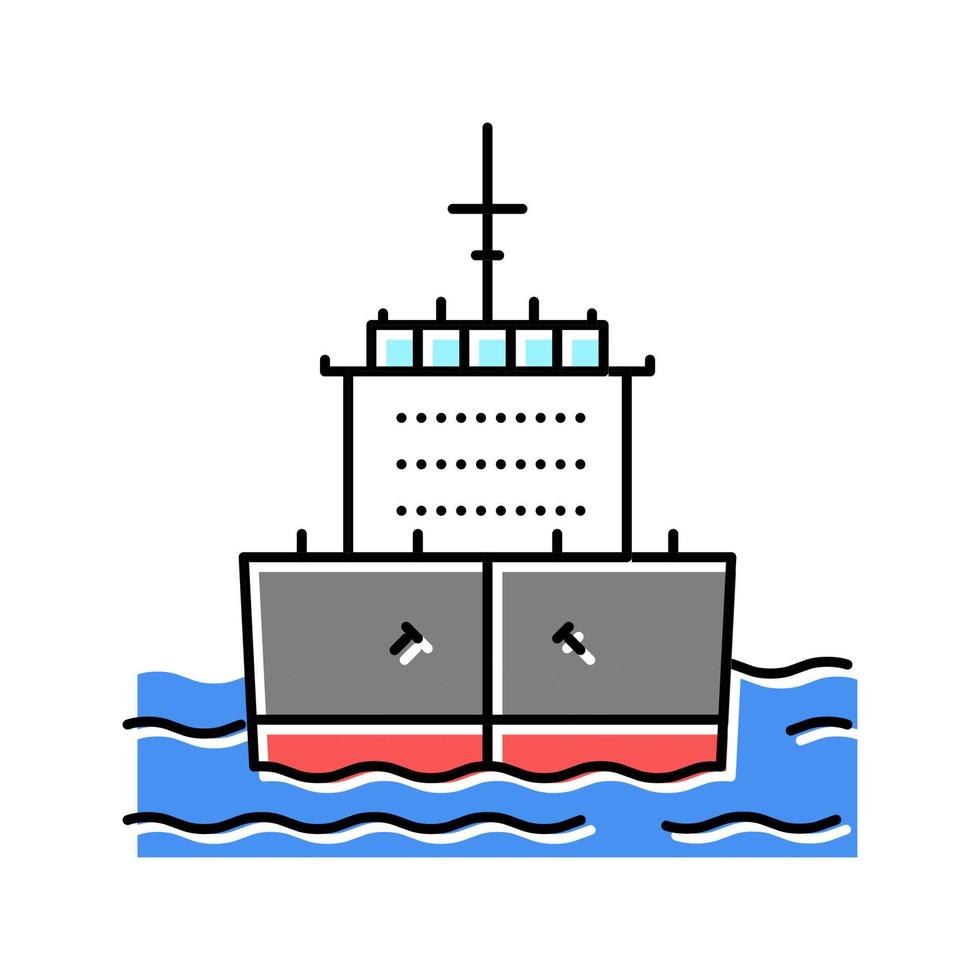 ship transport vehicle color icon vector illustration