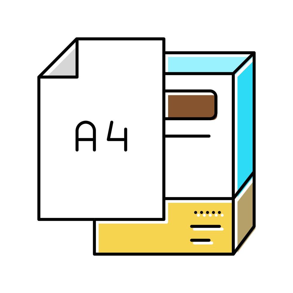 a4 paper format color icon vector illustration